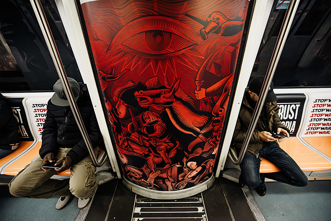 EMERGENCY e CHEAP - La Campagna R1PUD1A sulla Metro A di Roma. Photo credit: Emma Gasparini EMERGENCY e CHEAP - La Campagna R1PUD1A sulla Metro A di Roma. Photo credit: Emma Gasparini