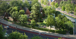 Artist Impression of the planned Rijksmuseum sculpture garden. Image: Foster + Partners