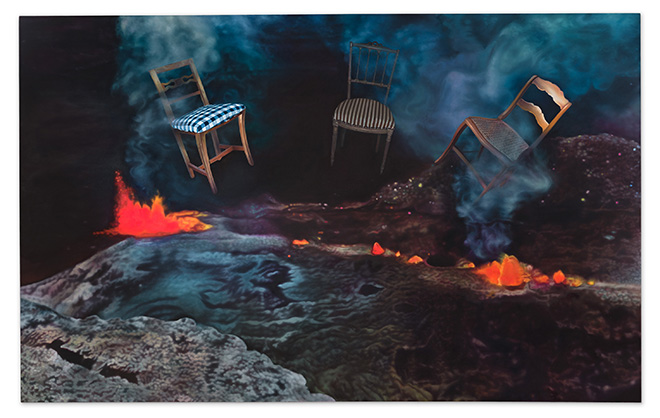 Ariana Papademetropoulos - The Afters, 2026, Oil on canvas. Canvas 190 x 304 x 4 cm (74,8 x 119,69 x 1,57 in), Weight 15kg (ARP 1007). Ariana Papademetropoulos - Glass Slipper, 7 March—11 April 2026. © Ariana Papademetropoulos. Photos: Nicolas Brasseur. Courtesy Thaddaeus Ropac gallery, London · Paris · Salzburg · Milan · Seoul