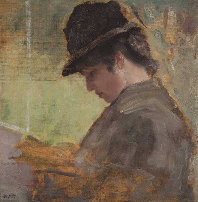 Giuseppe De Nittis - Piccola inglese, 1879-1880 circa, olio su tavola