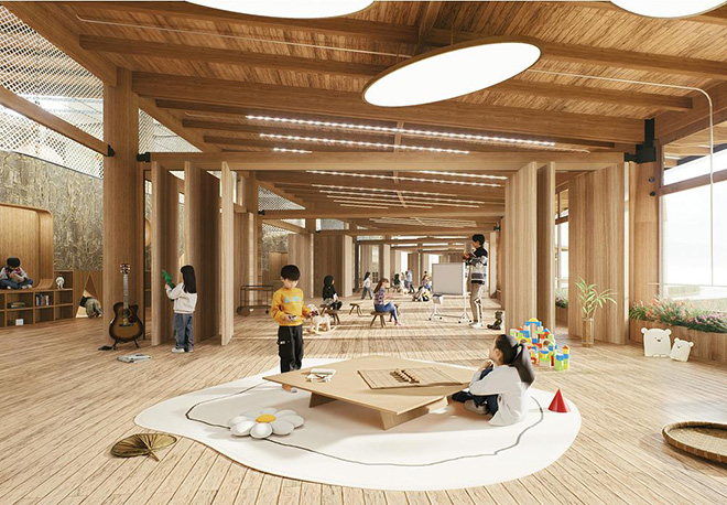 Greenterrace Kindergarten by Chen Yang and Liwei Guo, Yunnan, China.  Named Jury Winner in the 2026 Architizer A+Awards. Photo credit: Chen Yang, Liwei Guo