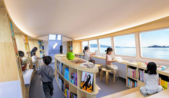 “Hon no Mori” – La nave biblioteca galleggiante che consegna libri ai bambini