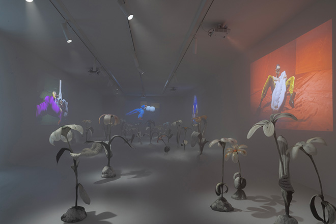 Nathalie Djurberg & Hans Berg - Song of the Sirens, 01.10. – 19.12.2026. Installation view Gió Marconi, Milan. Courtesy: the artist; Gió Marconi, Milan. Photo: Fabio Mantegna